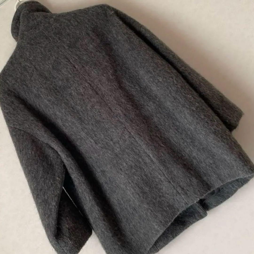 COLLAGE GALLARDAGALANTE シャギーコート　チャコールグレー