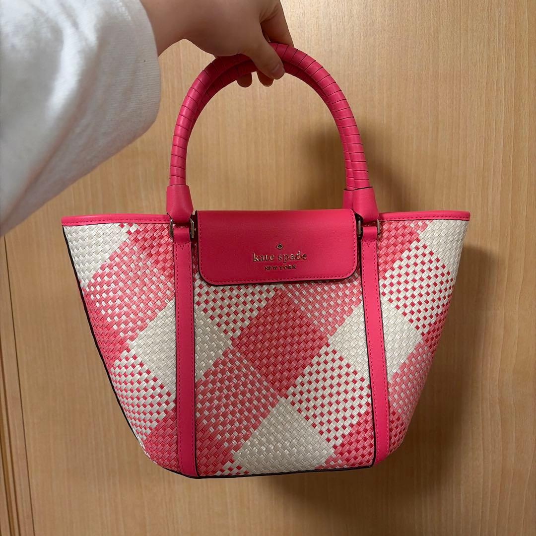 kate spade かごバッグ ピンク