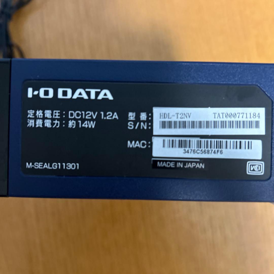 I-O DATA NAS HDL-T2NV 箱なし