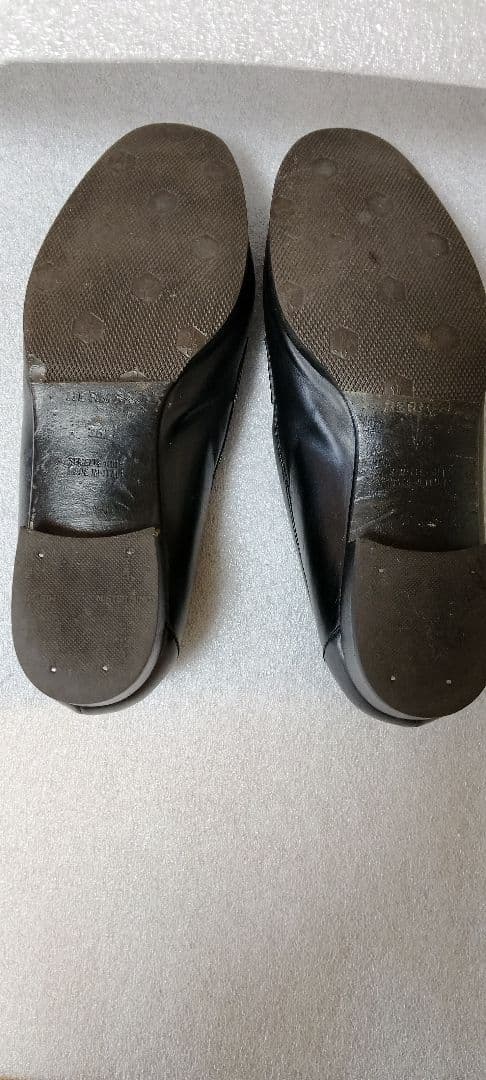 HERMES　ローファーヒール 　36 1/2 ブラック23.5cm