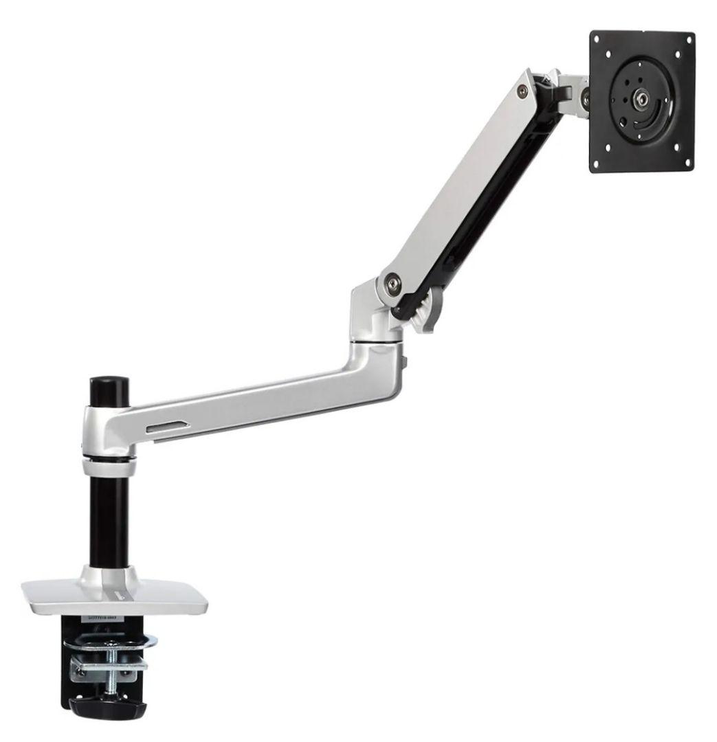 Amazonベーシック シングルアームモニタースタンド アルミ シルバー