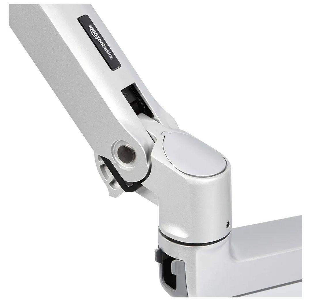 Amazonベーシック シングルアームモニタースタンド アルミ シルバー