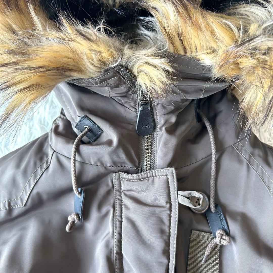 美品　AVIREX アヴィレックス N-3Bミリタリーモッズコート ファー　L