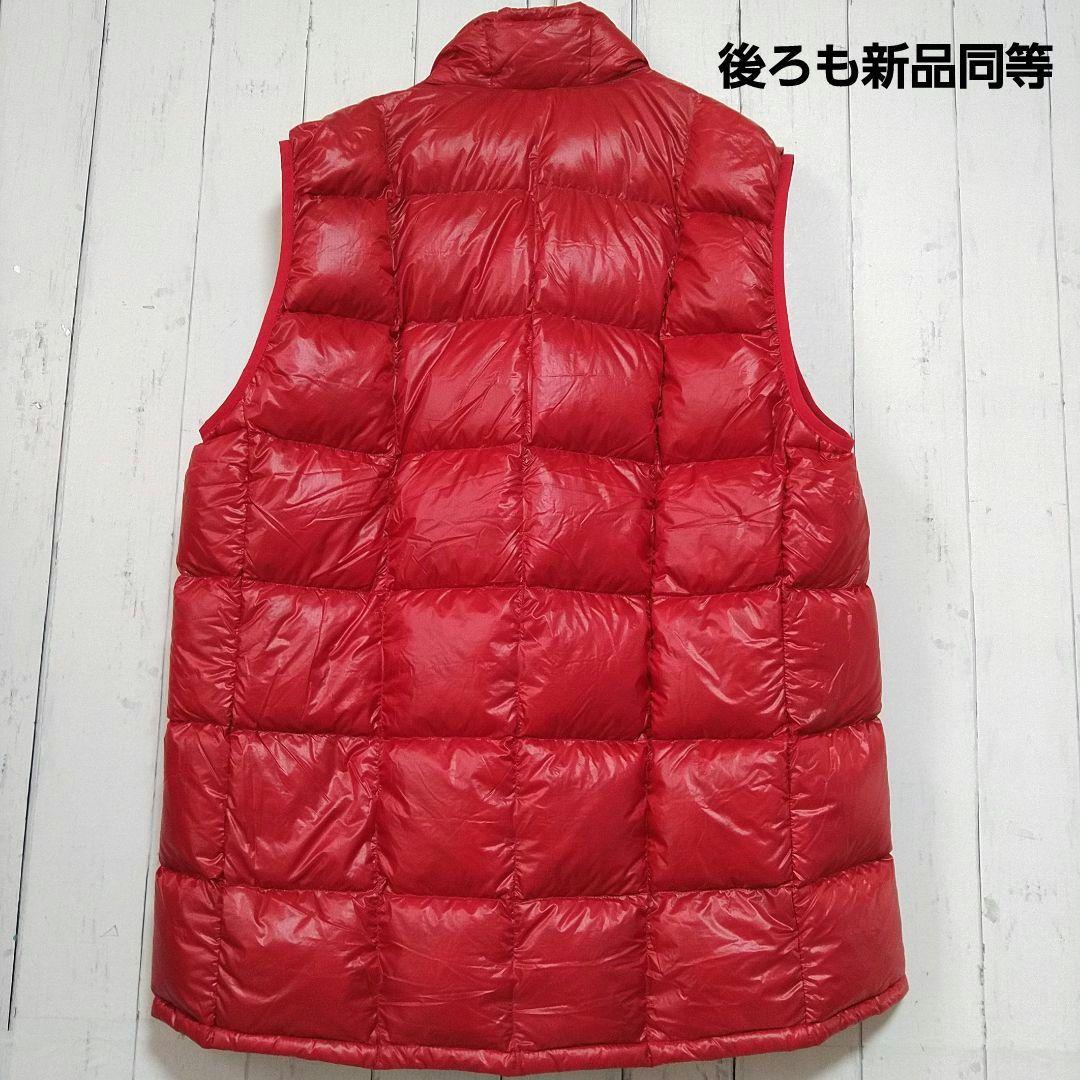 ほぼ新品　モンベル　スペリオダウンベスト　軽量　羽毛　800FP　赤　XL