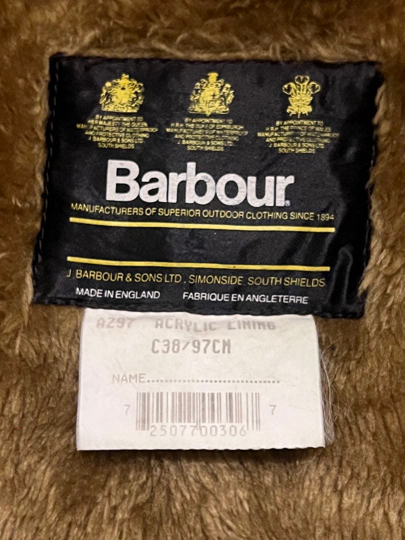 【38】 90s ビンテージ バブアー ボアライナー ベスト