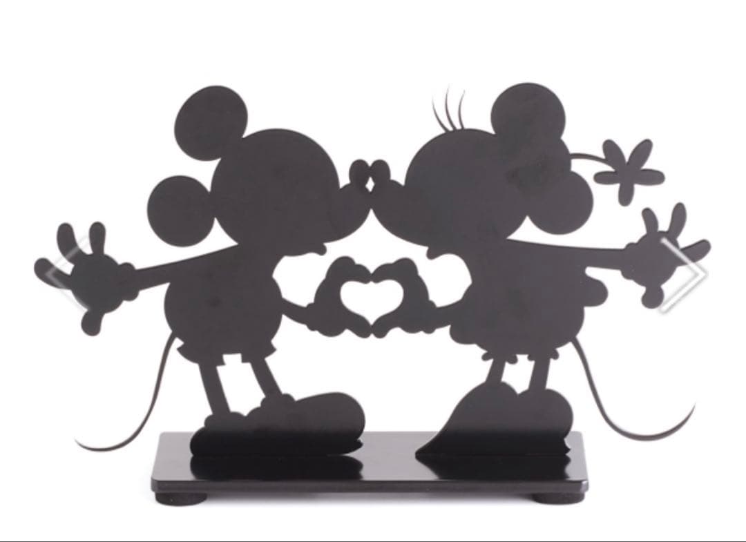 ミッキー＆ミニー　アイアンシルエット　オブジェ　ブラック