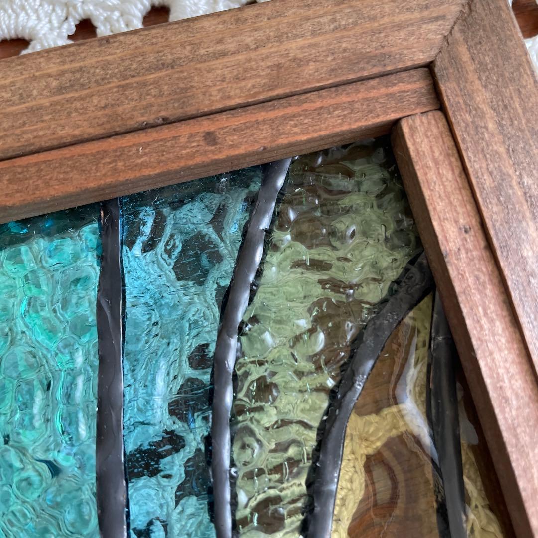 ステンドグラス　パネル　深海