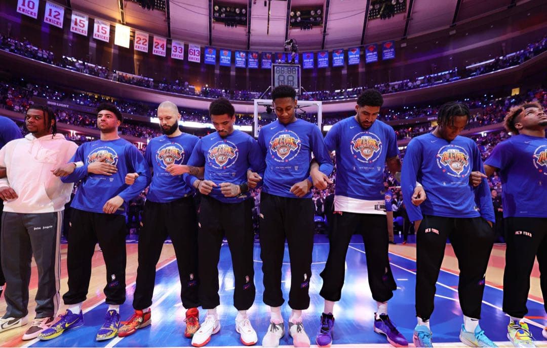 ナイキニックスNBA選手支給品Cityワームアップブレイクパンツ Mサイズ