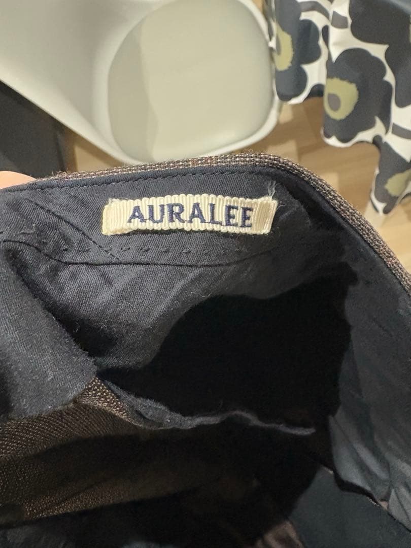 スーツ AURALEE BLUEFACEDWOOL CHECKNARROW SLACKS