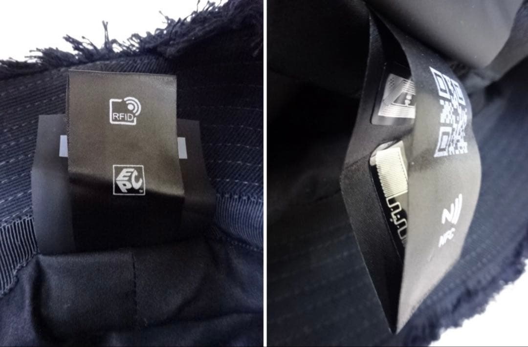 PRADA プラダ ドリル バケットハット フリンジ加工 L ブラック