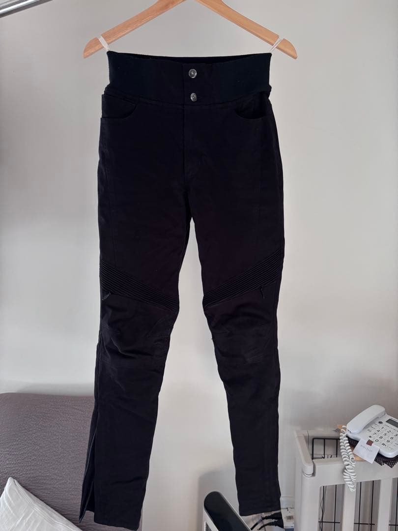 RossoStyleLabリブウォームストレッチパンツ ブラックSサイズ