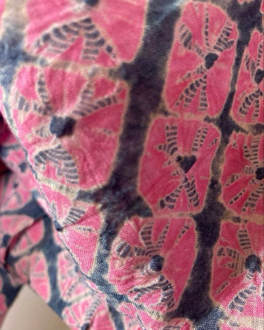 手蜘蛛絞り　有松総絞り　浴衣　反物　巾出し 色止め済ですお仕立て可　浴衣着尺