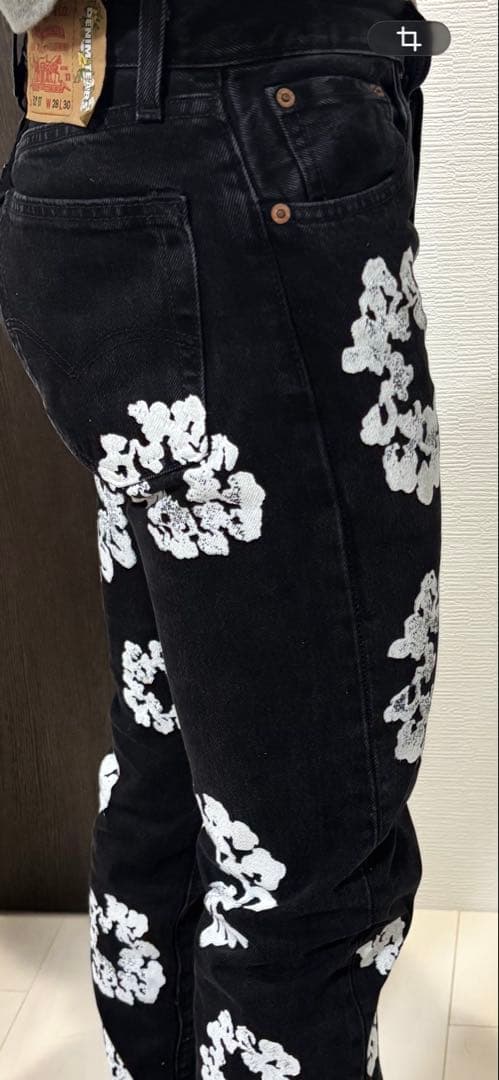 リーバイス × デニムティアーズ black W28 L30