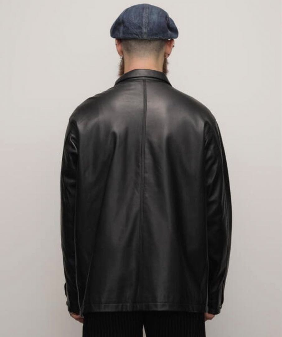 SCHOTT ブラックレザー カバーオール