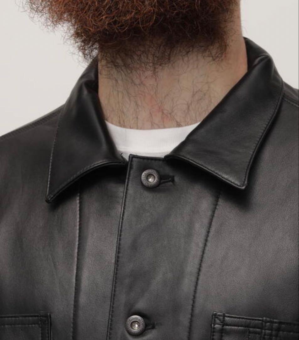 SCHOTT ブラックレザー カバーオール