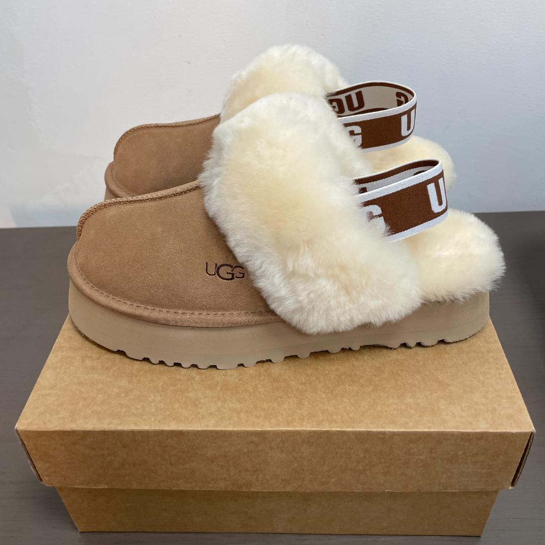 UGG レディース ファンケット 3cm厚底 サンダル クロッグ 24cm