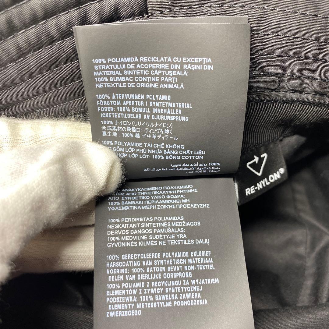 超美品 PRADA 黒 M58 バケットハット ナイロン トライアングル バケハ