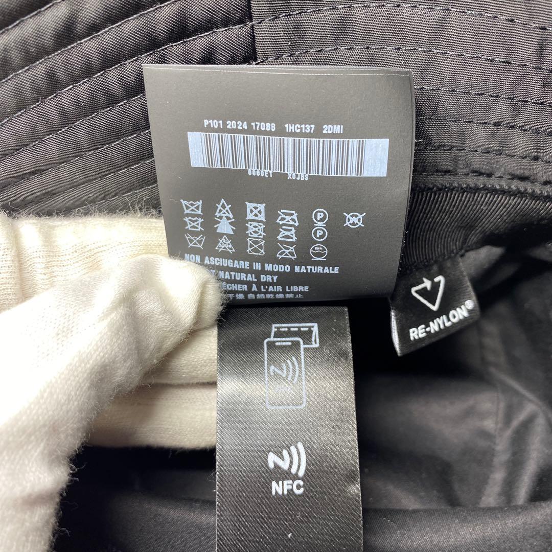 超美品 PRADA 黒 M58 バケットハット ナイロン トライアングル バケハ