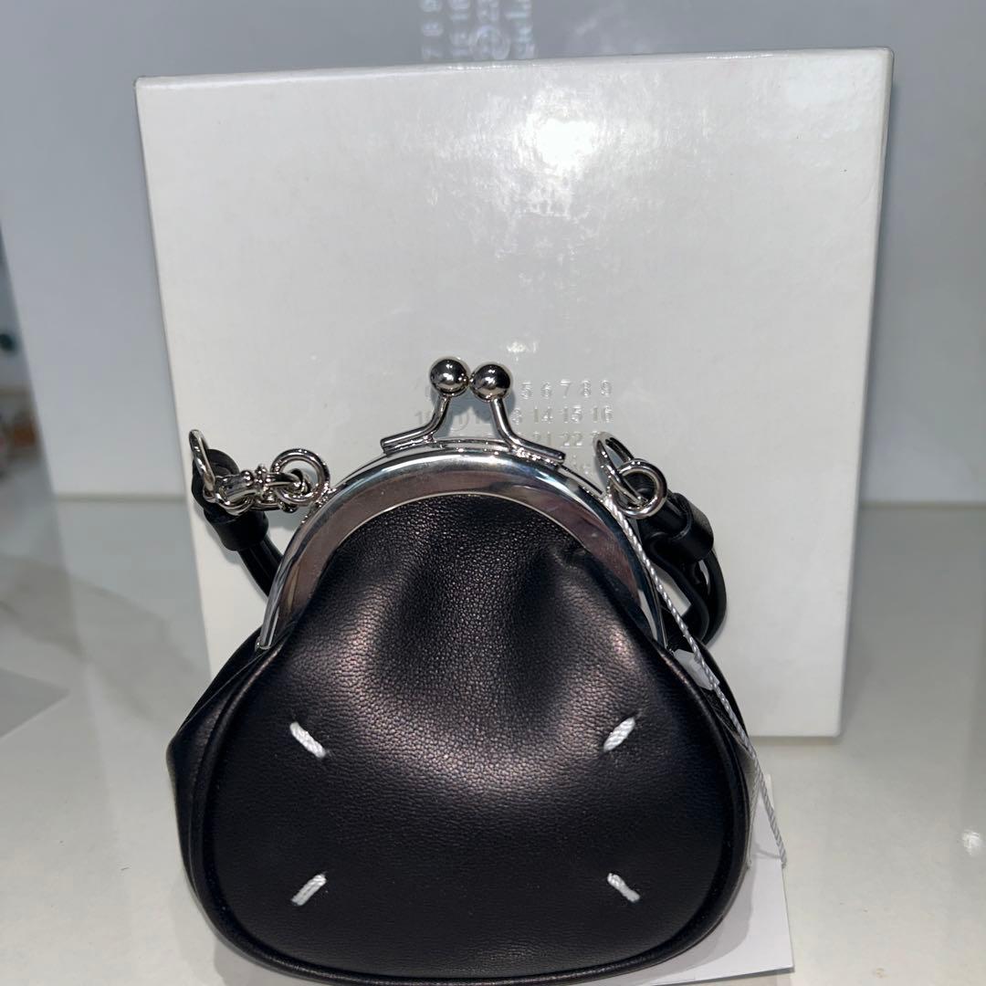 新品maison margiela黒いがま口ケース