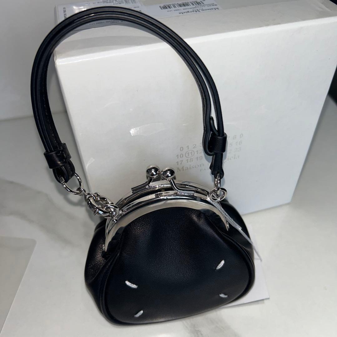 新品maison margiela黒いがま口ケース