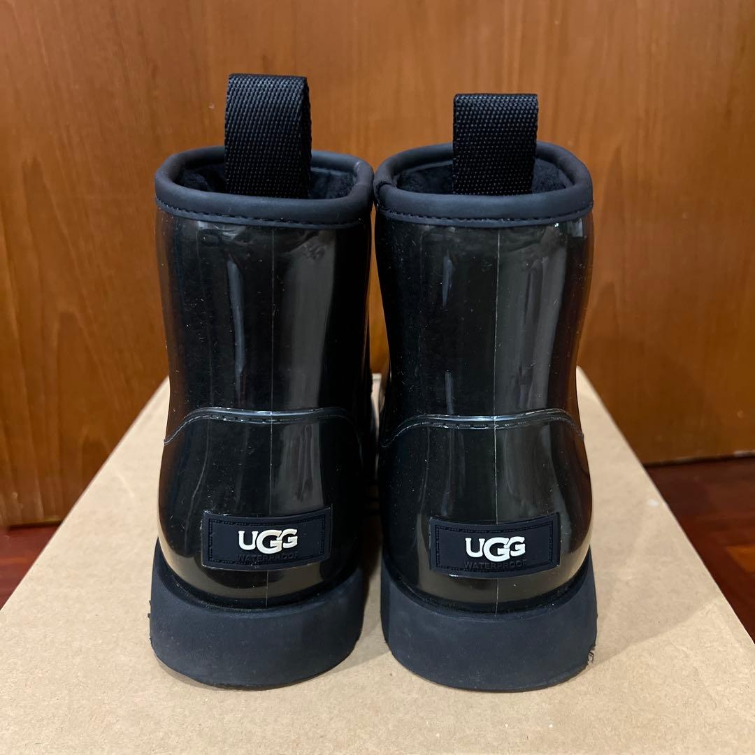 ugg ムートンレインブーツ クラシック クリアミニ ブラック【防水】24cm