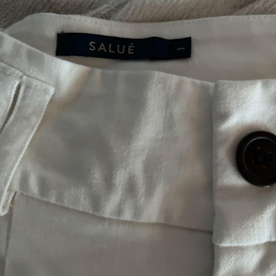 SALUE サルエ ユニセックス　 エッグチノパンツ　 ホワイト　　サイズ１