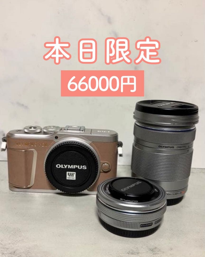 ☘️OLYMPUS PEN E-PL10 ダブルズームキット ☘️カメラがバー付