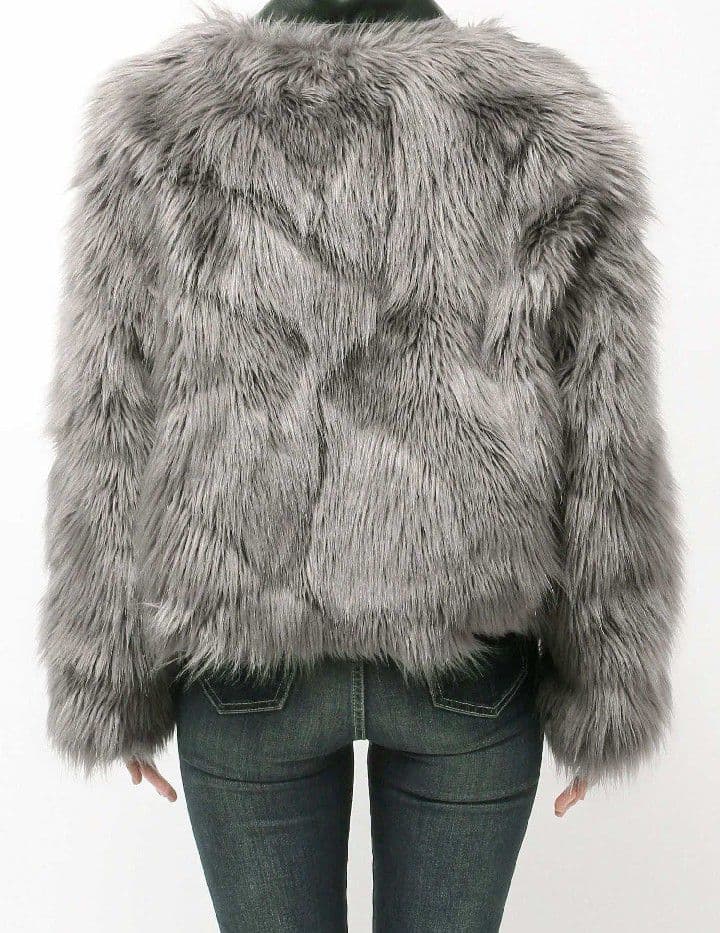 GYDA レイヤードエコファーライダースジャケット　グレー　新品未開封