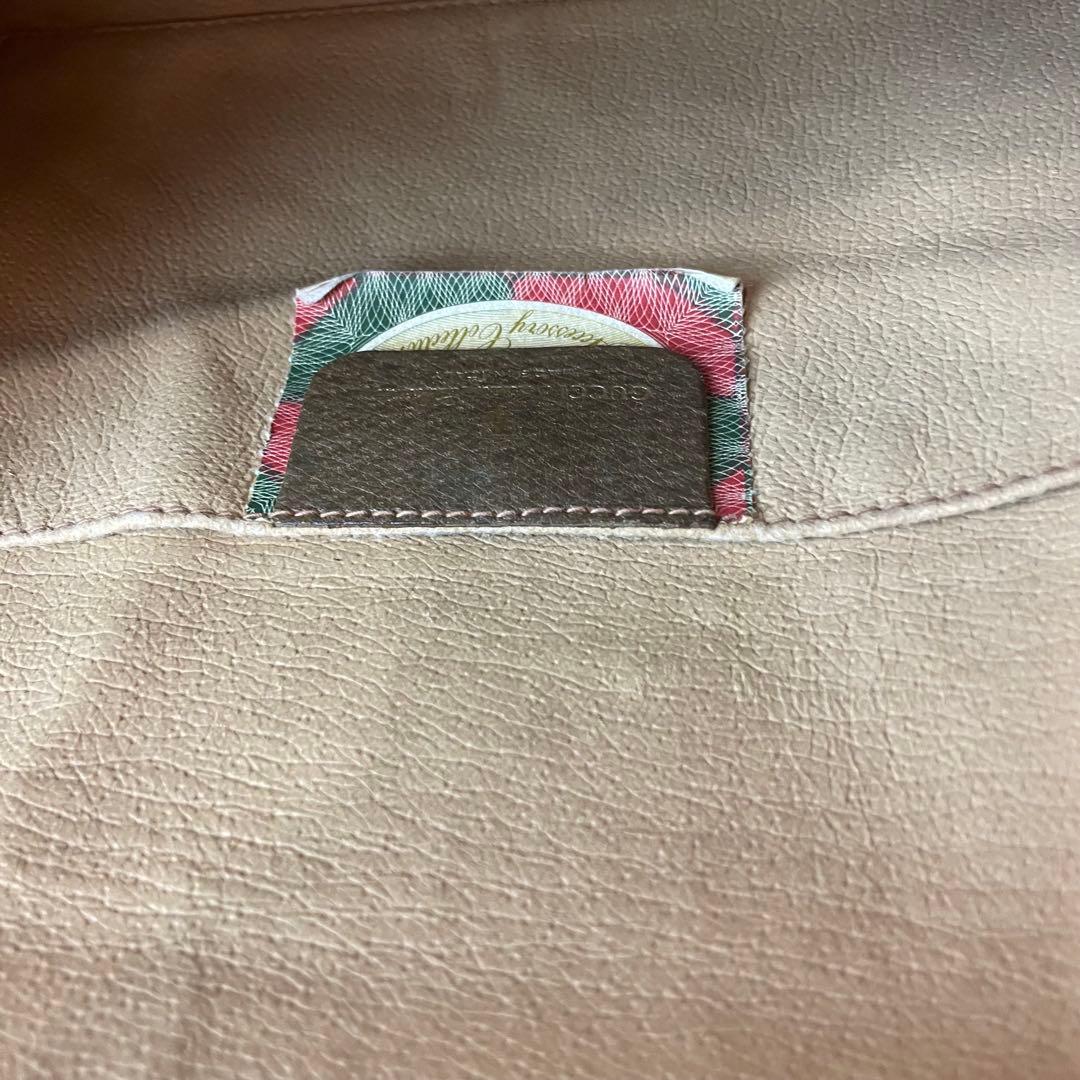 【レア】GUCCI クラッチバッグ シェリーライン GG柄 PVC レザー 茶