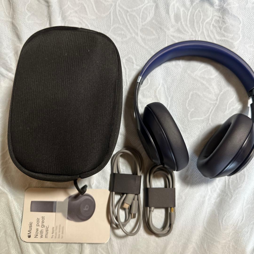 極美 Beats Studio Pro ヘッドホン 有線 無線 ネイビー 保証