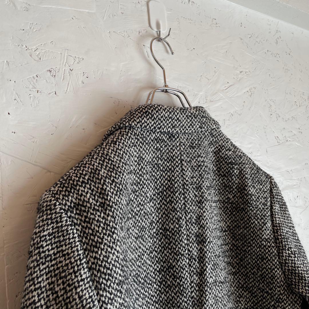 2024AW 日本製【L'ESSAGE】ヘリンボーンジャケットコート　F