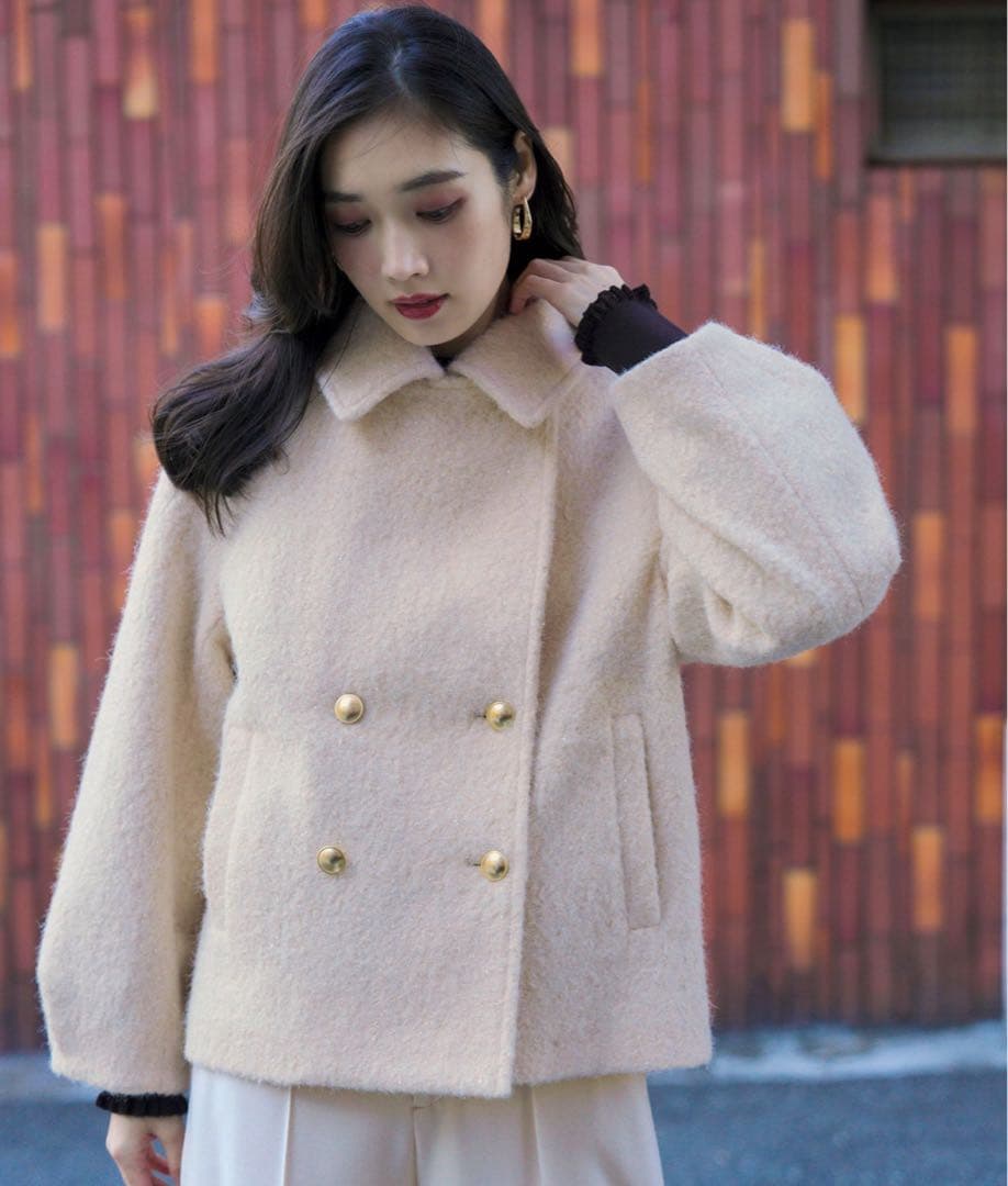 【2WAY】ブークレーシャギーラメ アウター