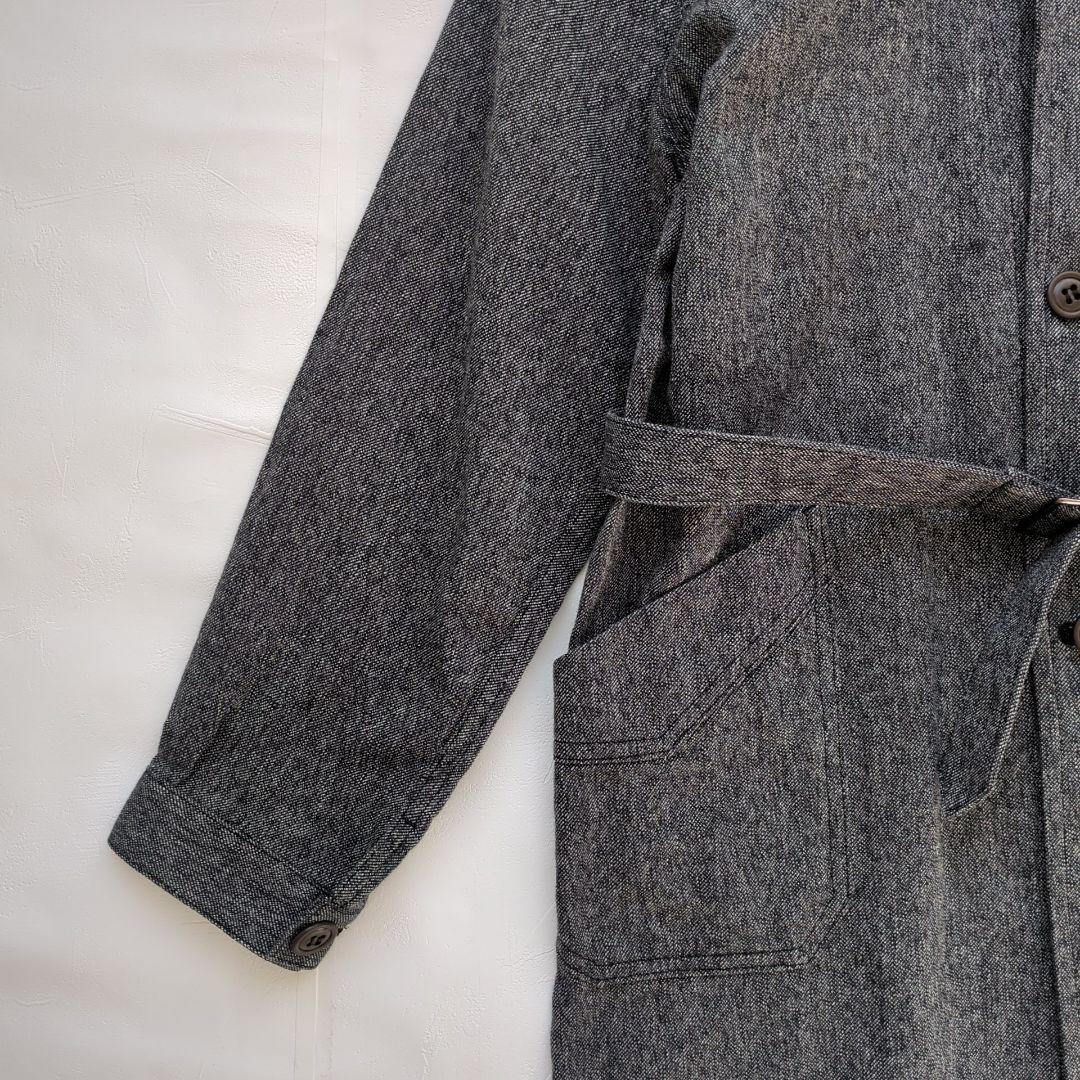 トリココムデギャルソン 綿麻ジャケット ベルト スプリングコート コットンリネン