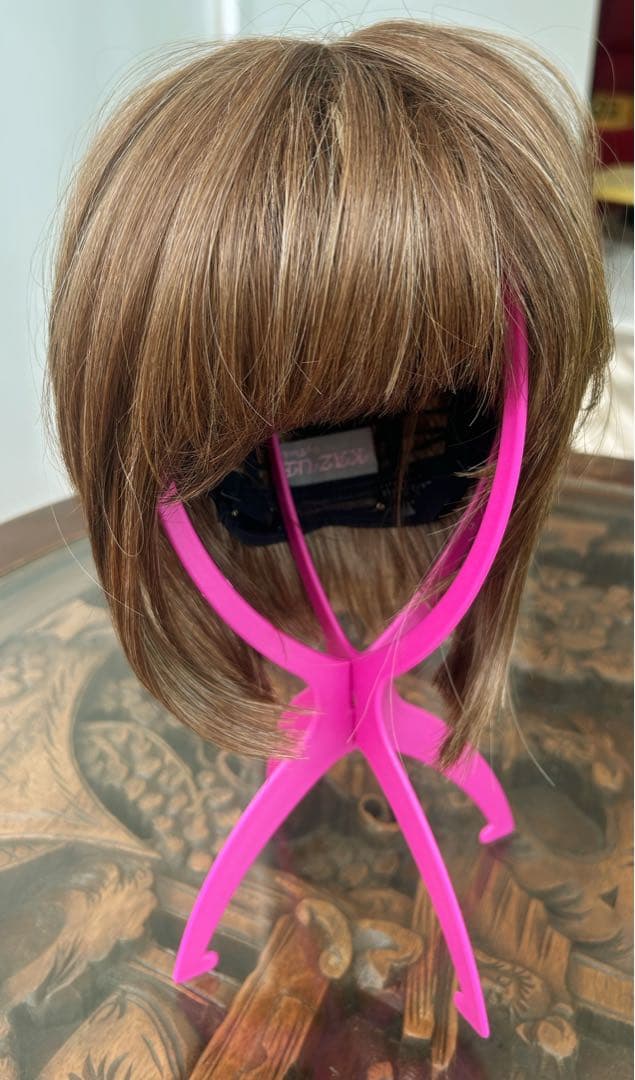 ショートウィッグ ブラウン ハイライト