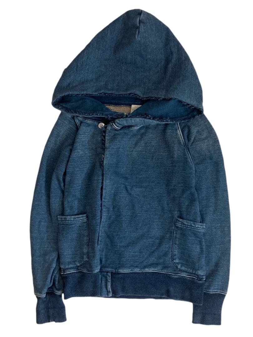 KAPITAL IDG ヴィンテージ加工 フード スウェット フリンジ パーカー