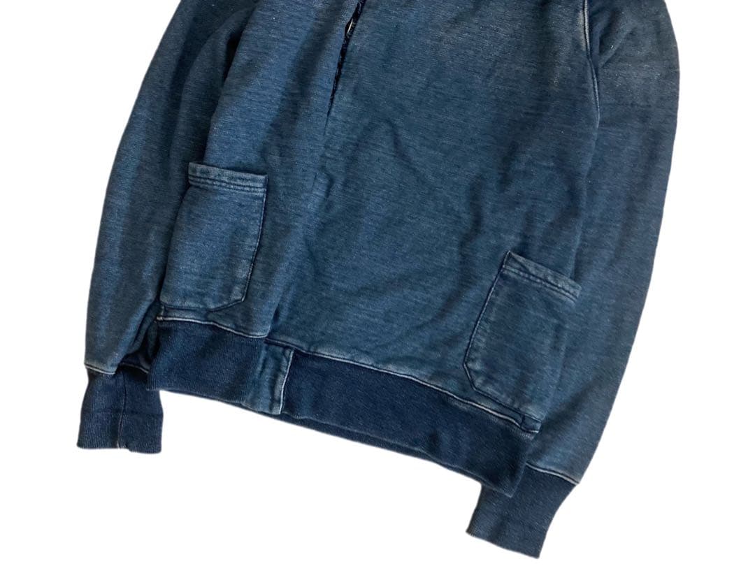 KAPITAL IDG ヴィンテージ加工 フード スウェット フリンジ パーカー