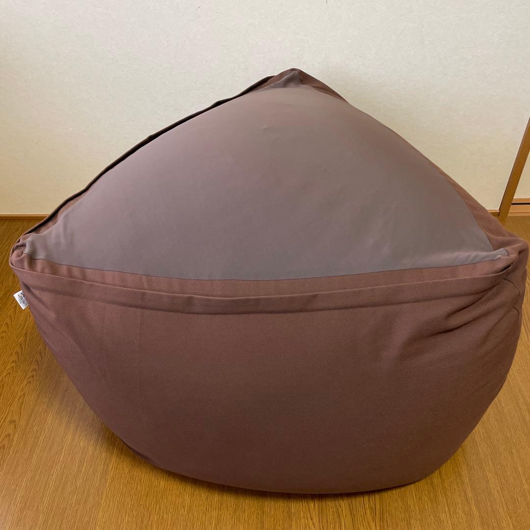 【美品】mogu モグ 三角フィットソファ ビーズクッション ブラウン