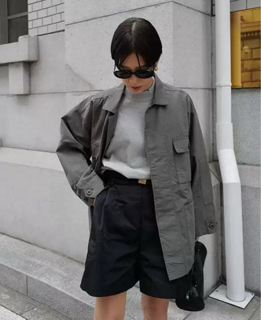 24h以内発送 machatt ギャバジンショートパンツ ブラック M