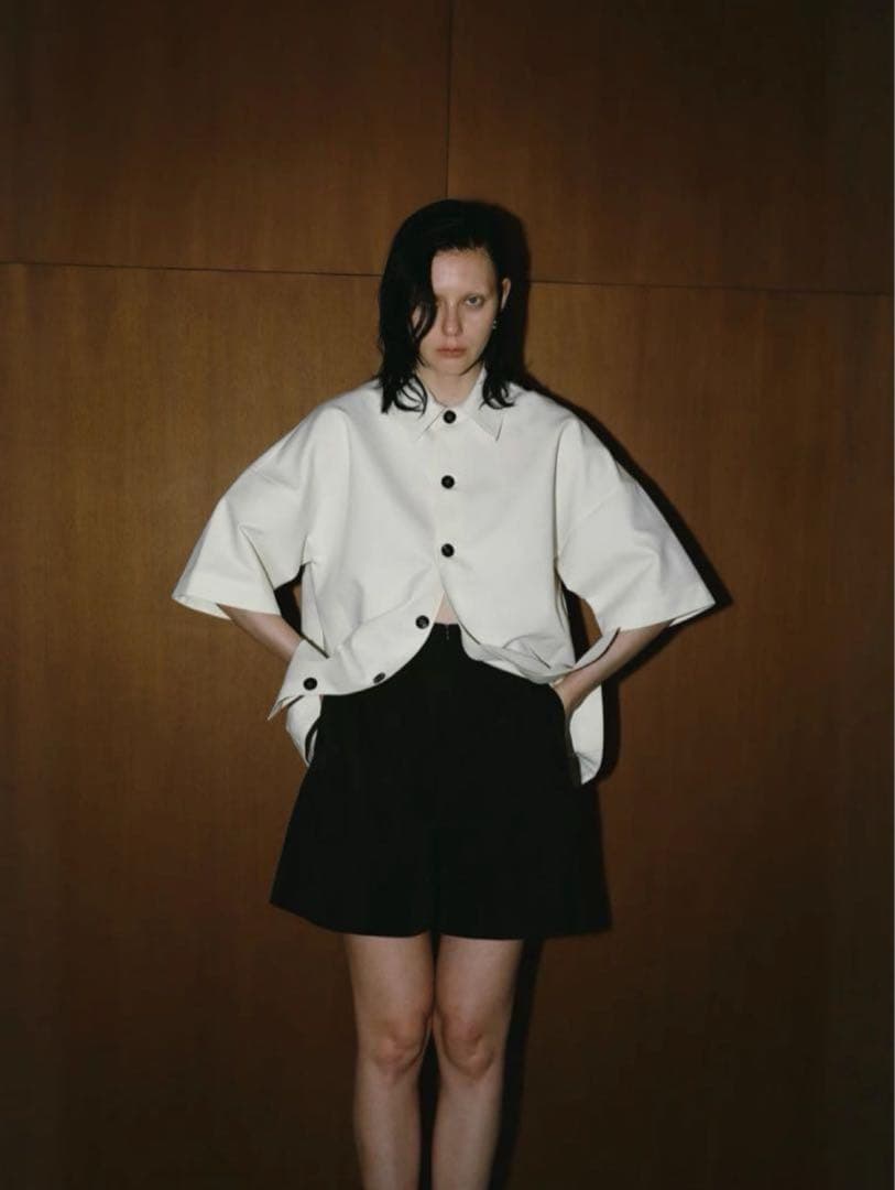 24h以内発送 machatt ギャバジンショートパンツ ブラック M