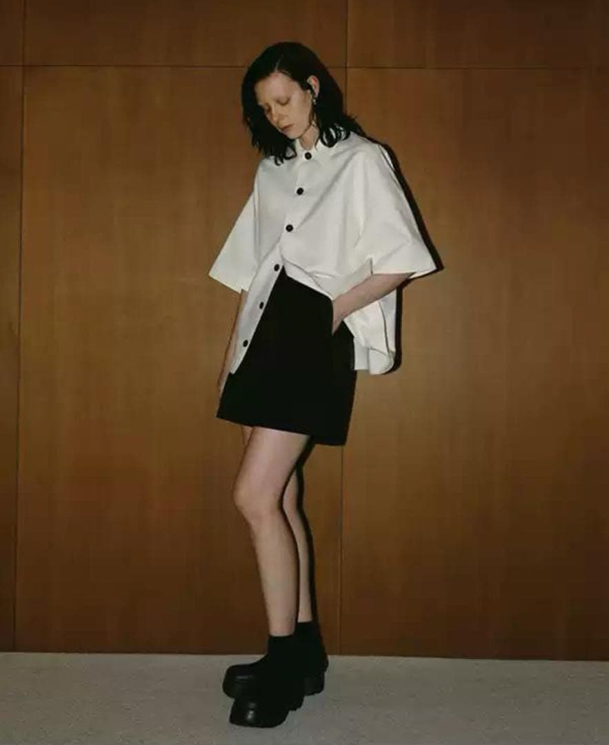 24h以内発送 machatt ギャバジンショートパンツ ブラック M