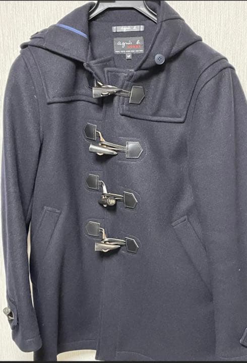 agnes b. homme アニエスベーオム ウールダッフルコート フード付き