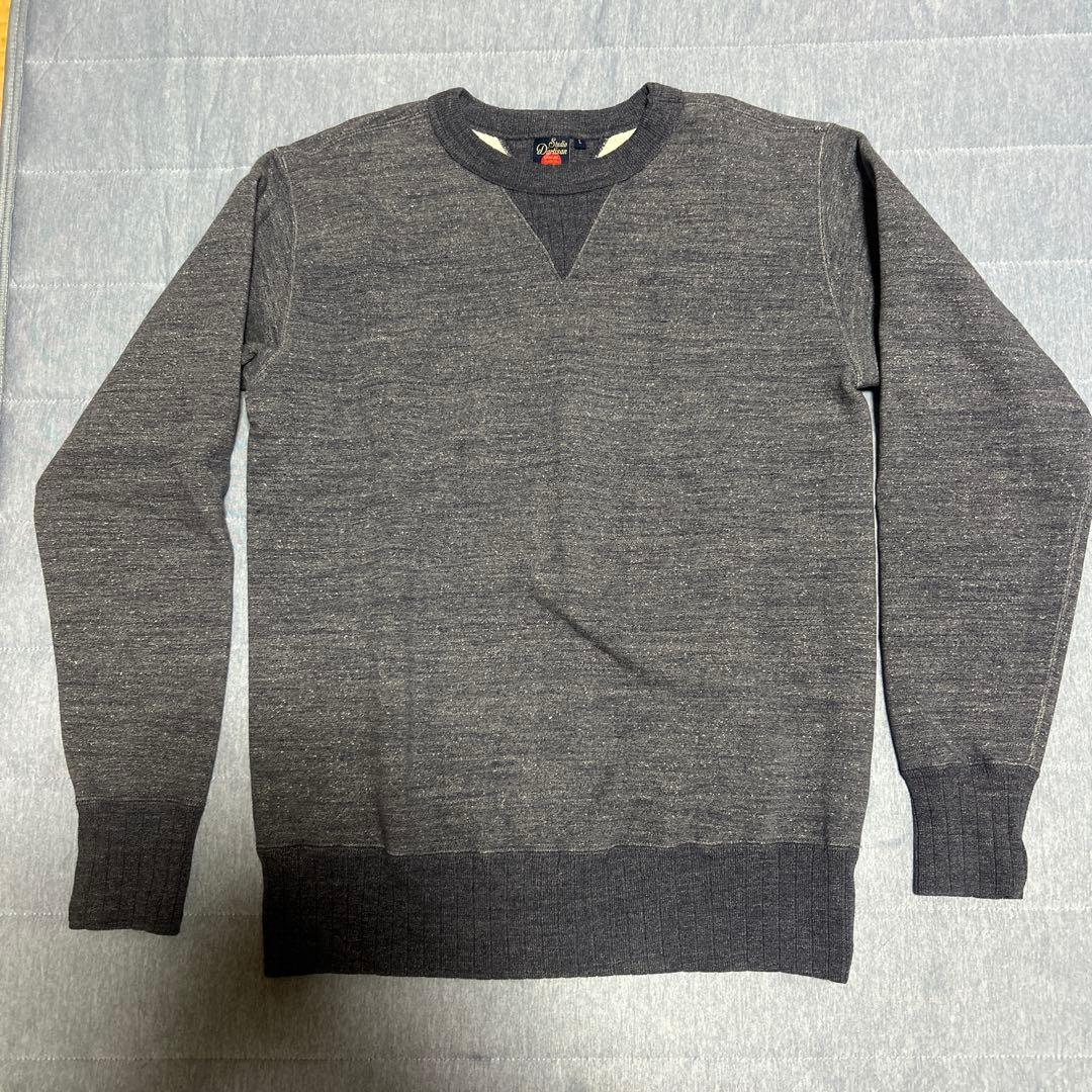 【貴重】ダルチザン 和歌山吊り編み 両Vスウェット　スヴィンゴールド　杢ネイビー