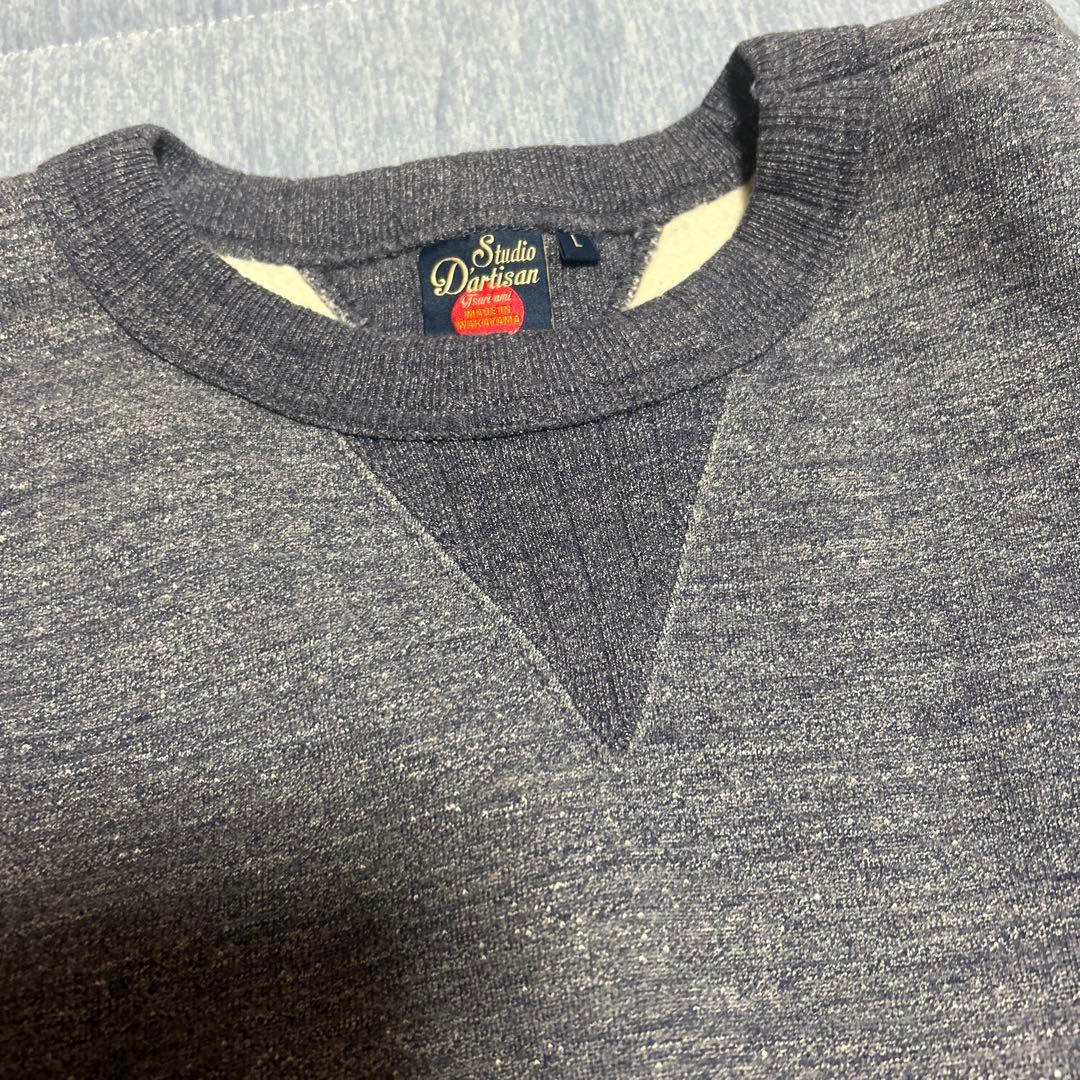 【貴重】ダルチザン 和歌山吊り編み 両Vスウェット　スヴィンゴールド　杢ネイビー