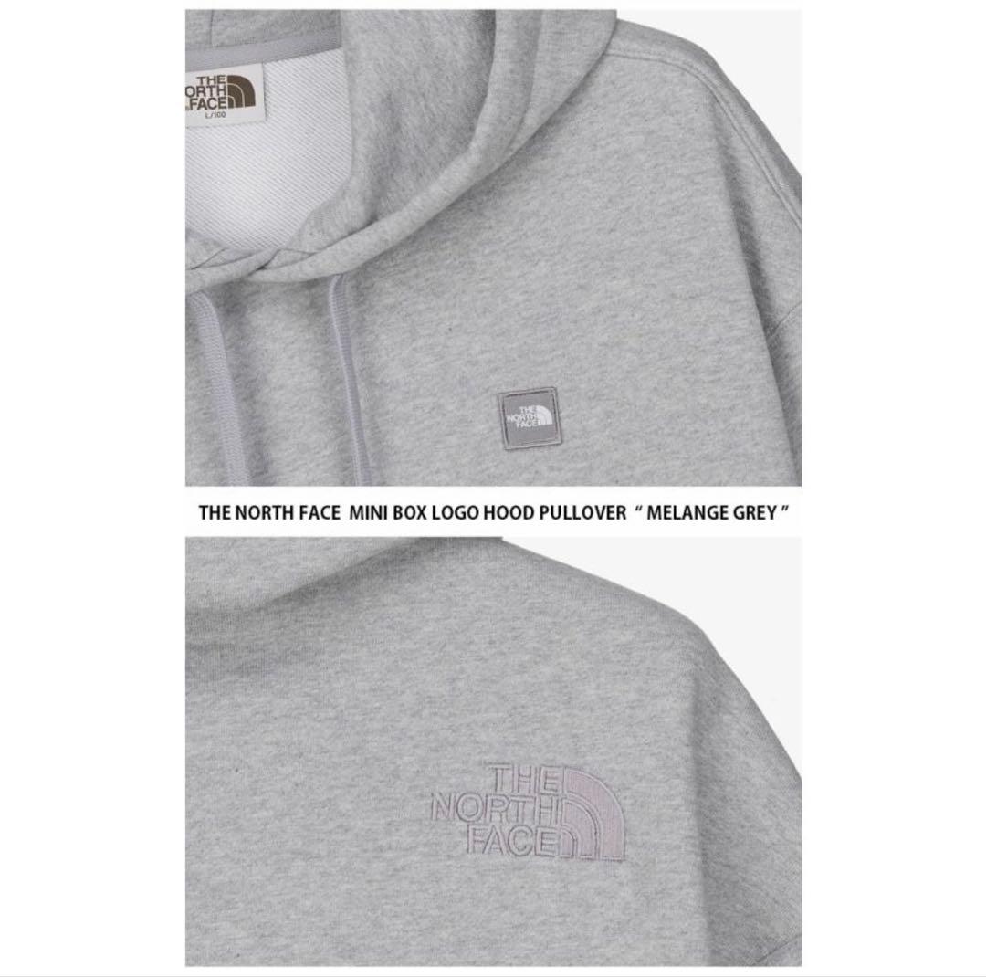 ❗️韓国限定❗️ノースフェイス ミニボックスロゴ パーカー プルオーバー グレー