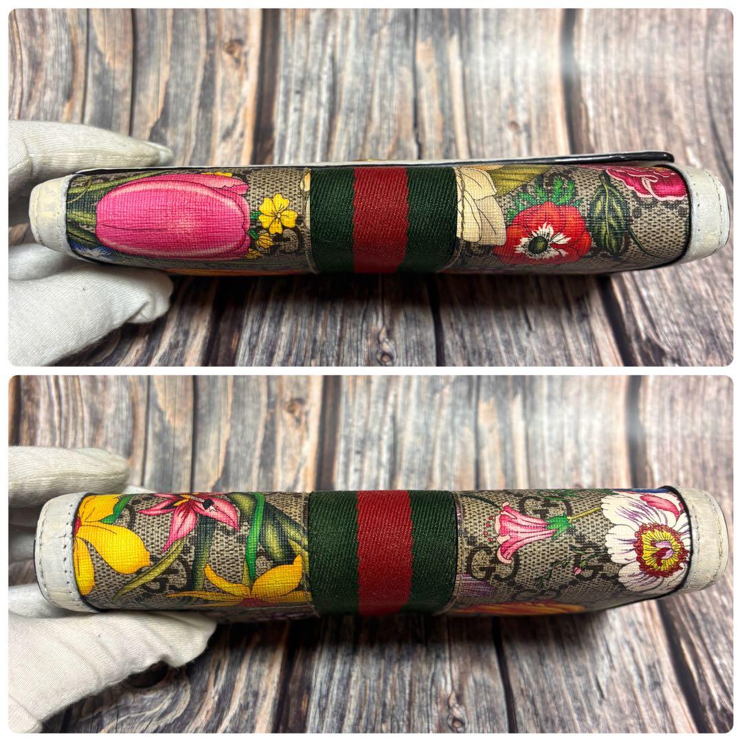 【希少】箱付 グッチ GUCCI 花柄 長財布　オフディア フローラ マーモント