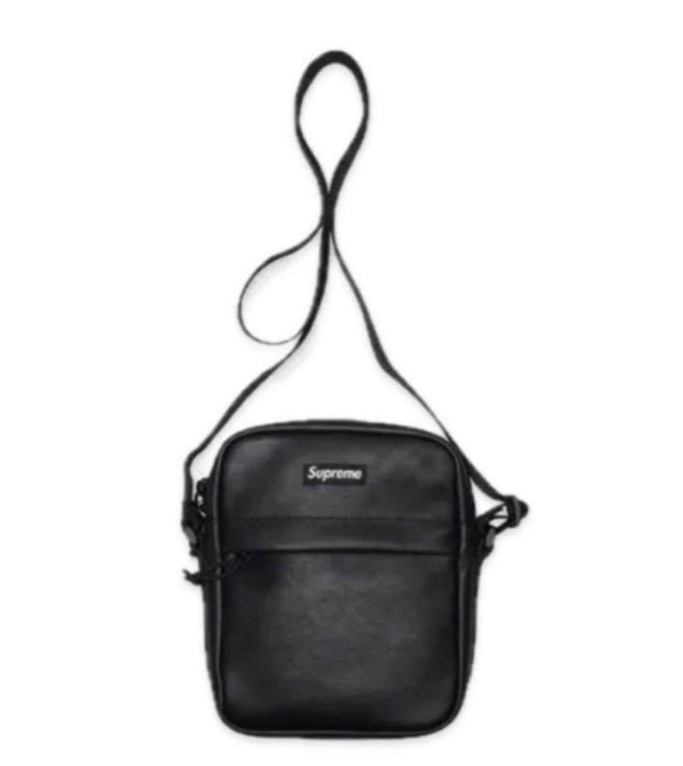 バッグ 24FW Supreme Leather Shoulder Bag Black