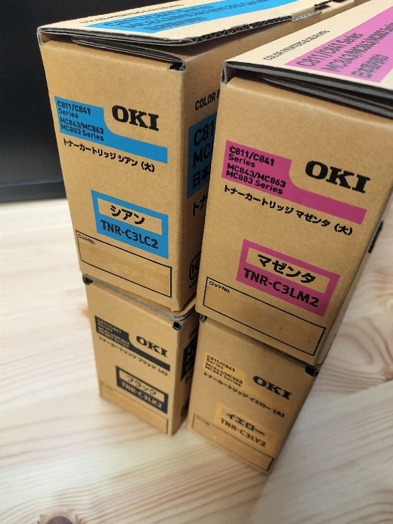 【未使用・全色大容量】OKI TNR-C3Lトナーカートリッジセット