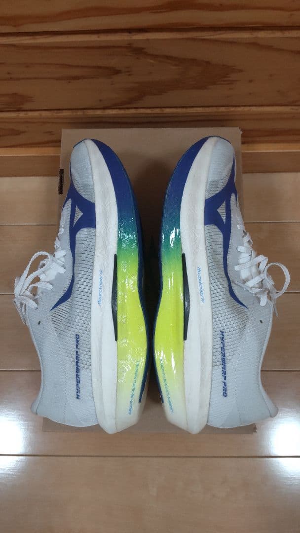 Mizuno ハイパーワープ　プロ 25.5cm ホワイト/ブルー/イエロー