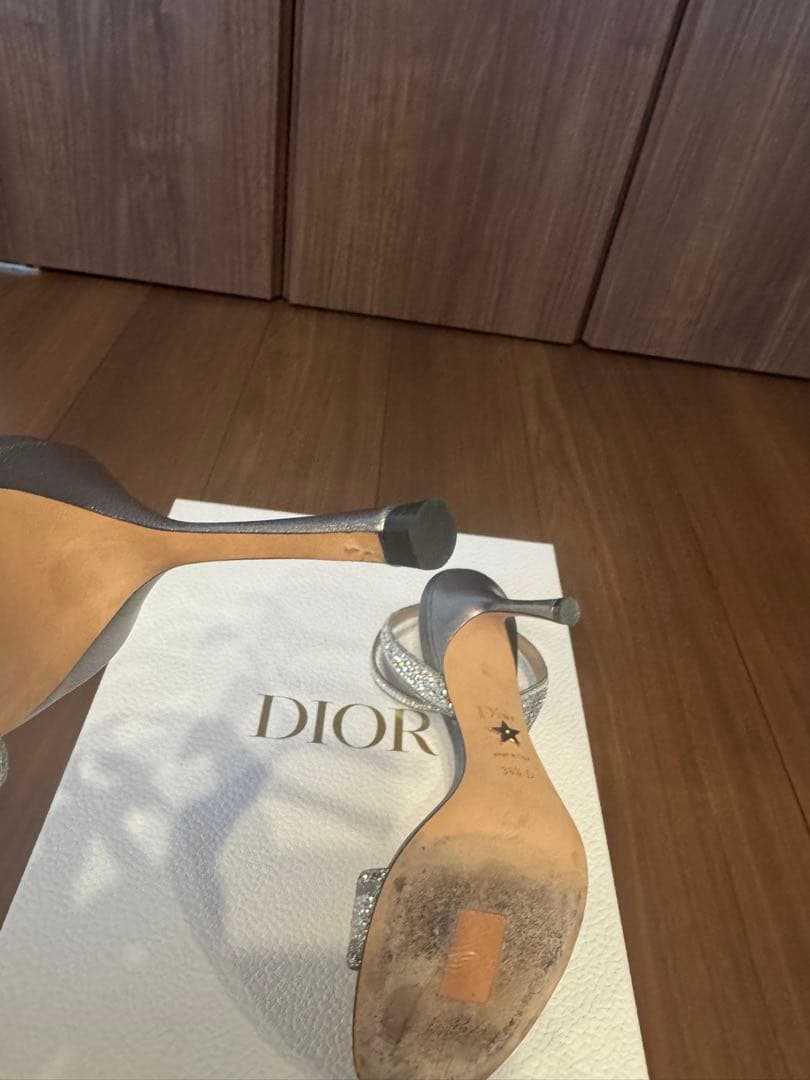 Dior Dway シルバー ハイヒールサンダル
