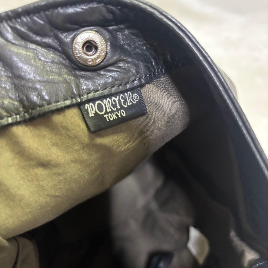 PORTER ポーター FRANK レザー ショルダーバッグ 斜め掛け 馬革